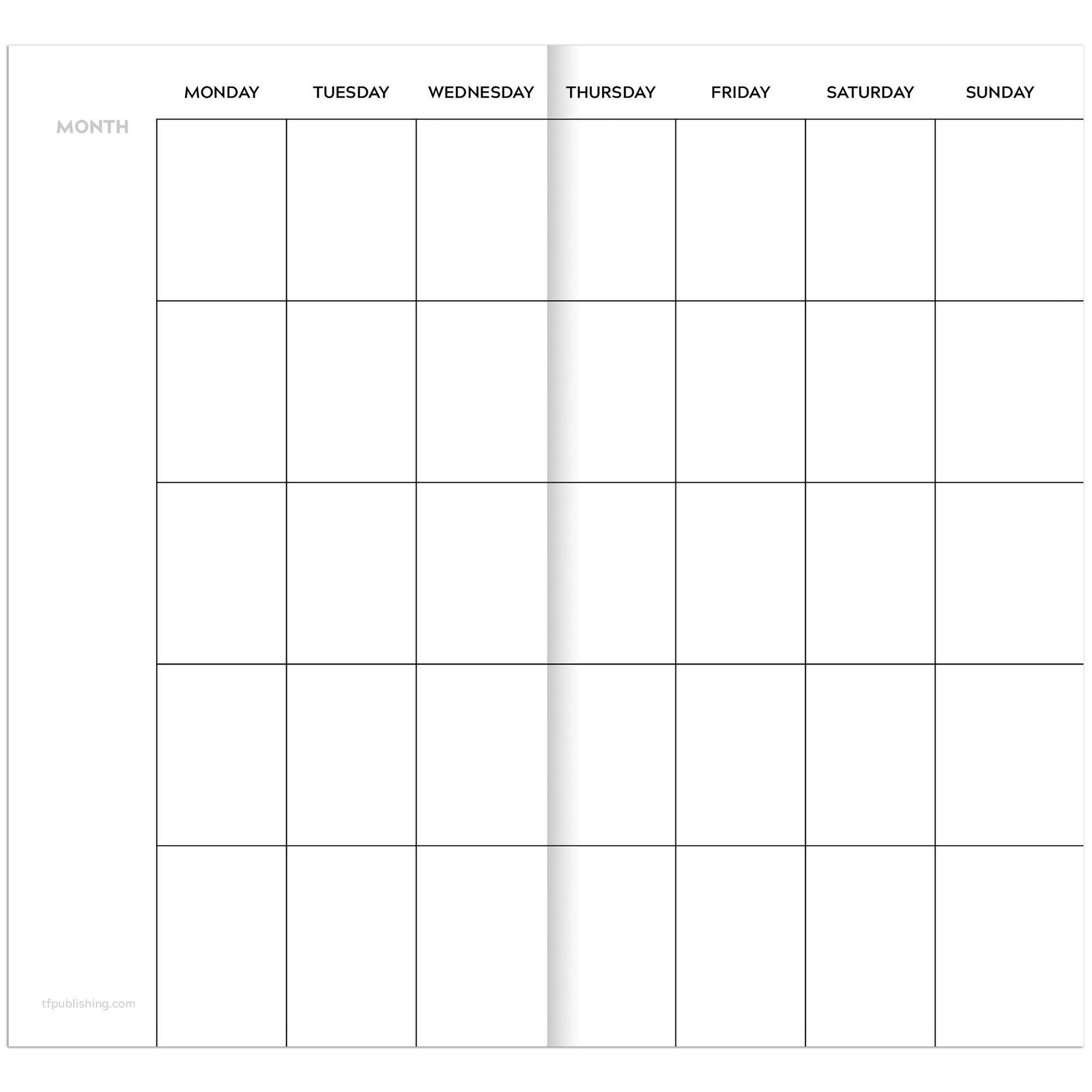 TF Publishing Classic Navy Undated Monthly Pocket Planner